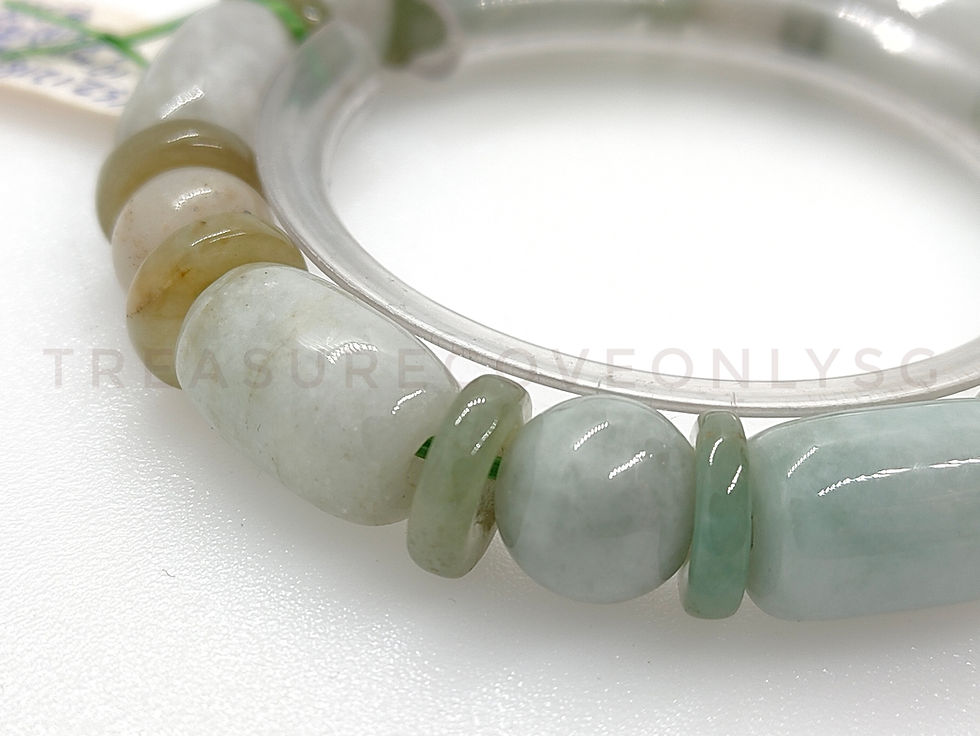 Thumbnail: Type 'A' Jadeite Jade Barrel Design Bracelet 翡翠A货路路通设计手串 - YSZ12180541