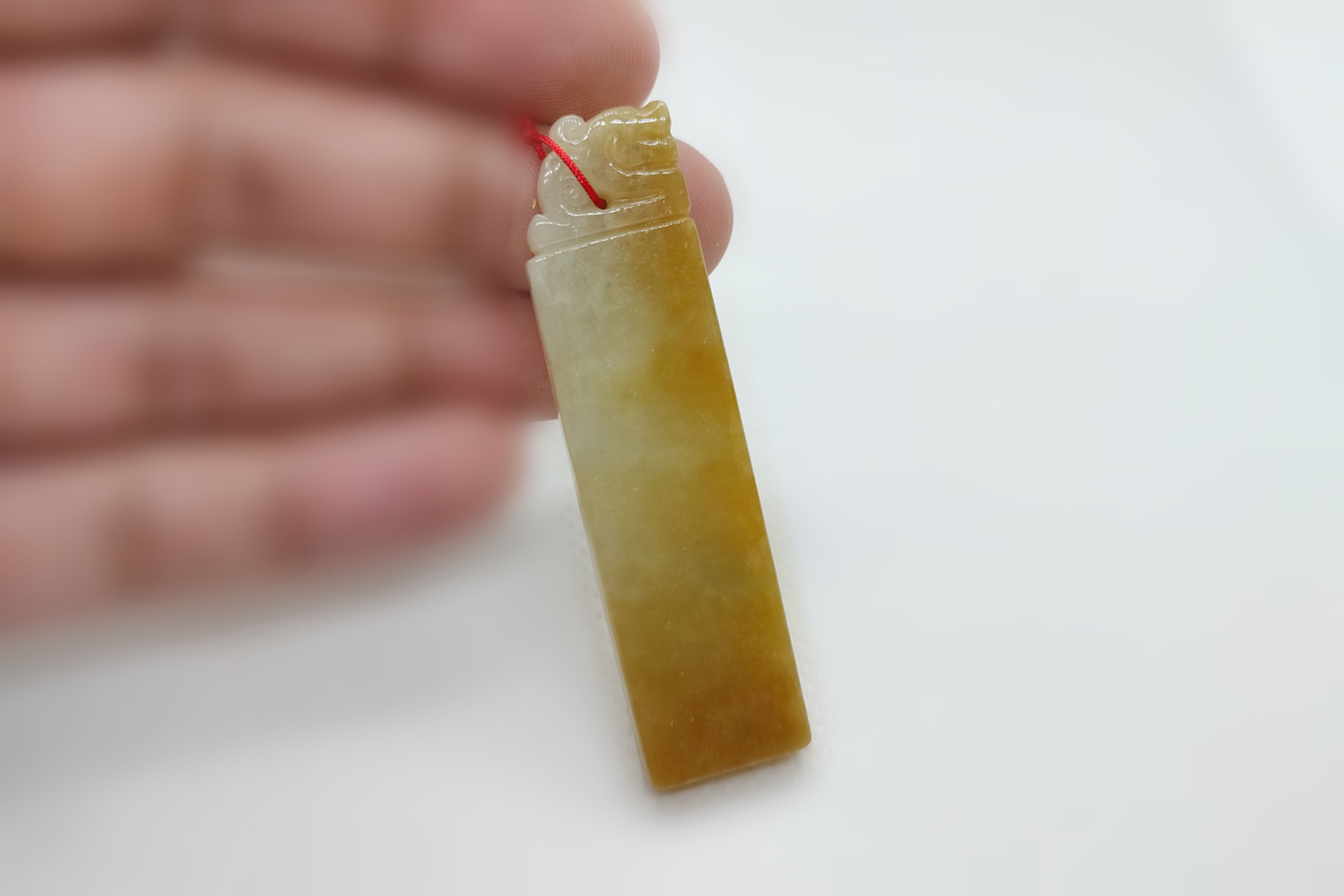 Natural Jadeite (Type 'A') Translucent Whitish-Yellow Pendant