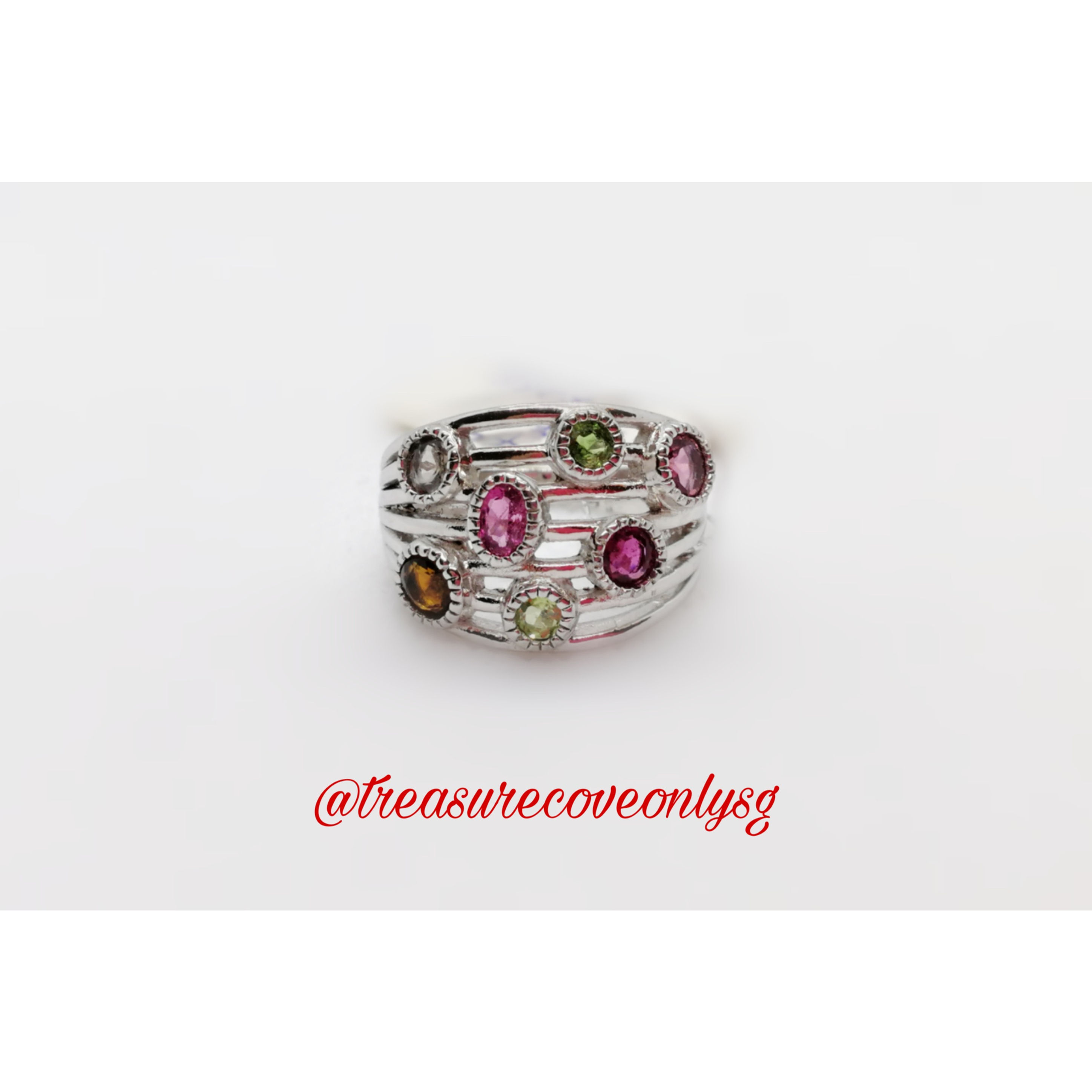 Dazzling Tourmaline s925 Ring (Free Size)