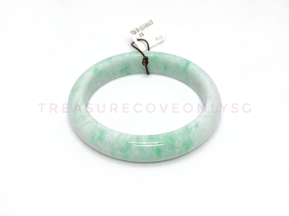 Natural Jadeite (Type A) Light Apple Green Bangle 天然翡翠A货苹果绿手镯