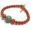 Thumbnail: Natural South-Red Agate & Jadeite Jade Bracelet 南红玛瑙翡翠手串 - NH03230381