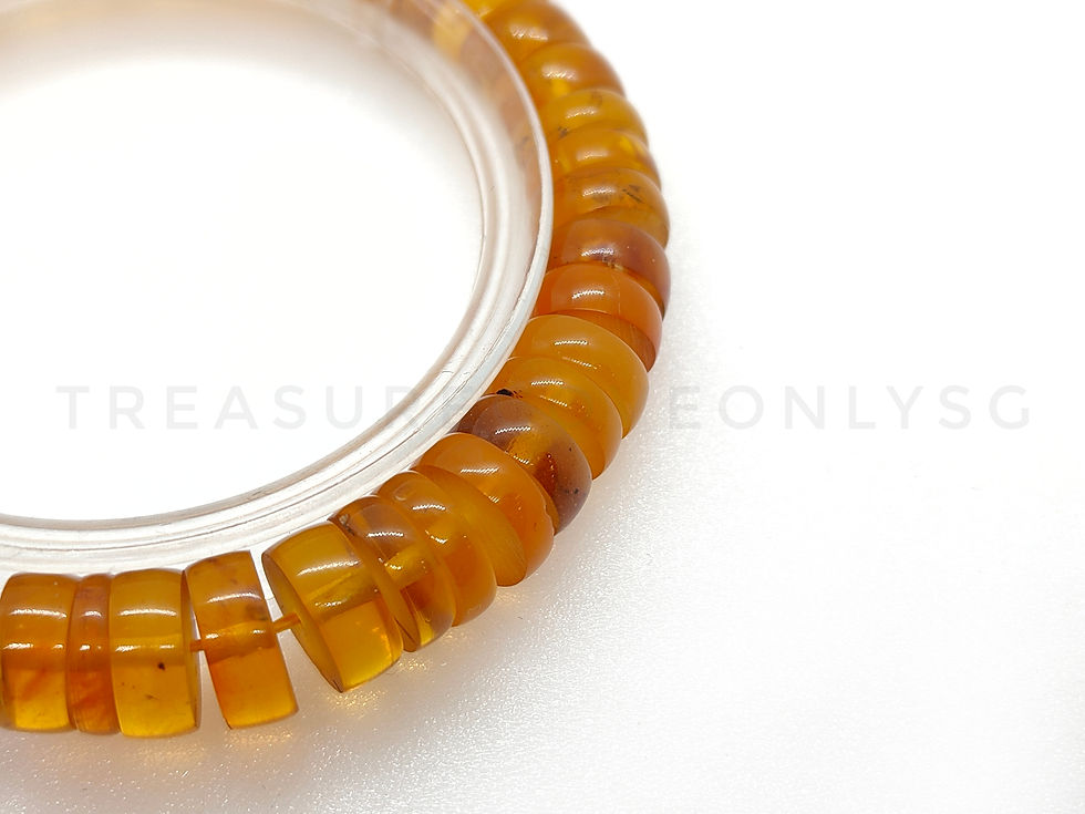 Thumbnail: Natural Burmese Amber Abacus & Round Design Bracelet - HP01150264