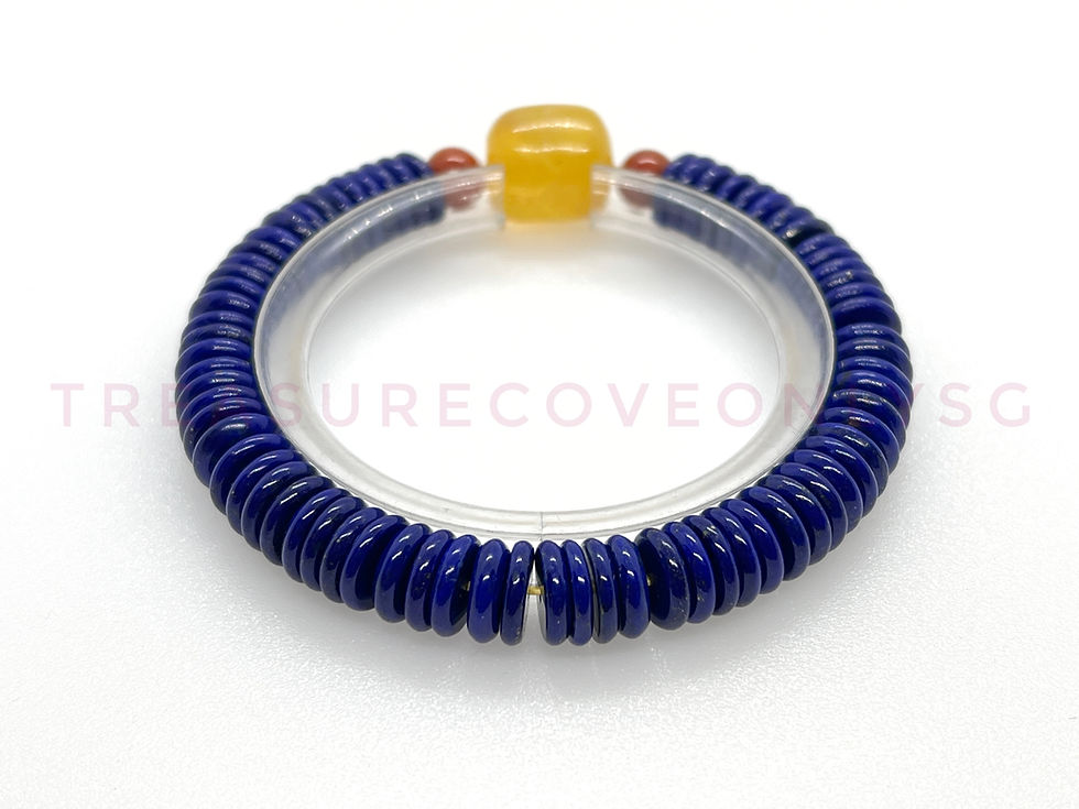 Thumbnail: Natural Lapis Lazuli Abacus-beads Design Bracelet 天然青金石算盘子手串 - LP05170081