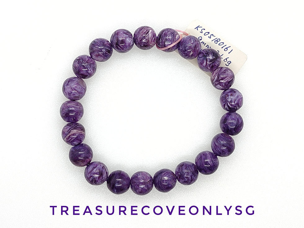 Thumbnail: Super Beautiful Natural Charoite 9mm Round Bracelet - KS05180161