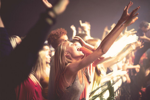 Dancing at concert