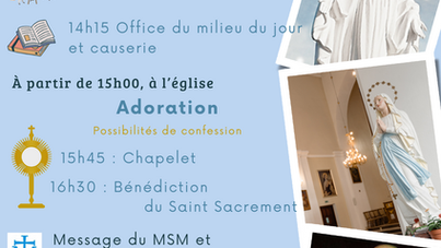 PREMIERS SAMEDIS DU MOIS Programme