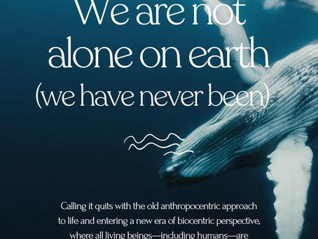 We are not alone on earth, we never were.