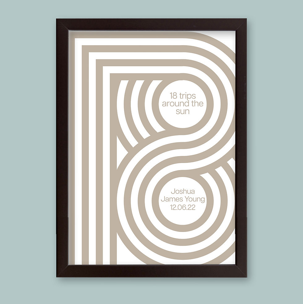 Thumbnail: Personalised word art presented in a black modern picture frame