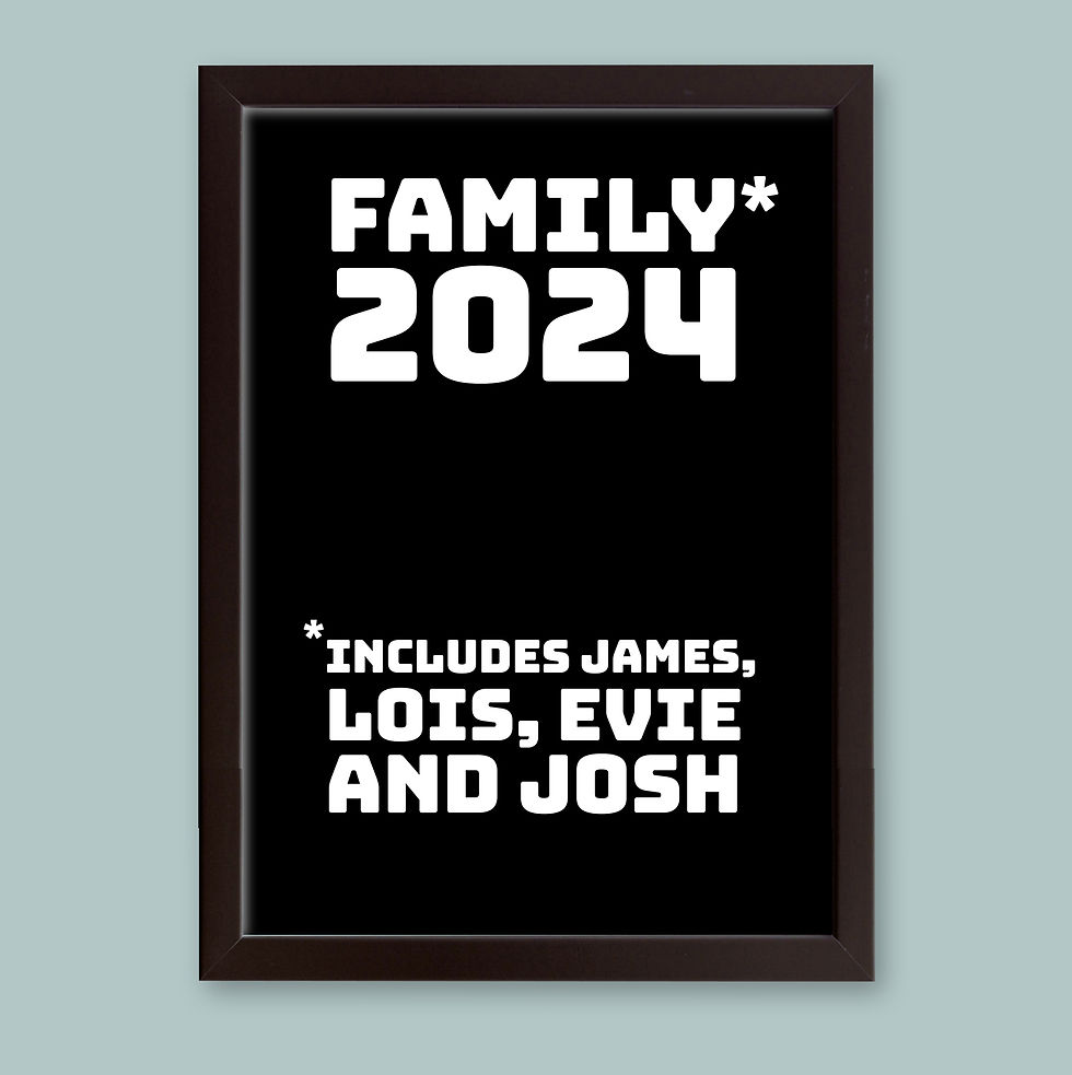 Thumbnail: Personalized word art in a sleek black modern picture frame, ideal as a thoughtful and unique gift