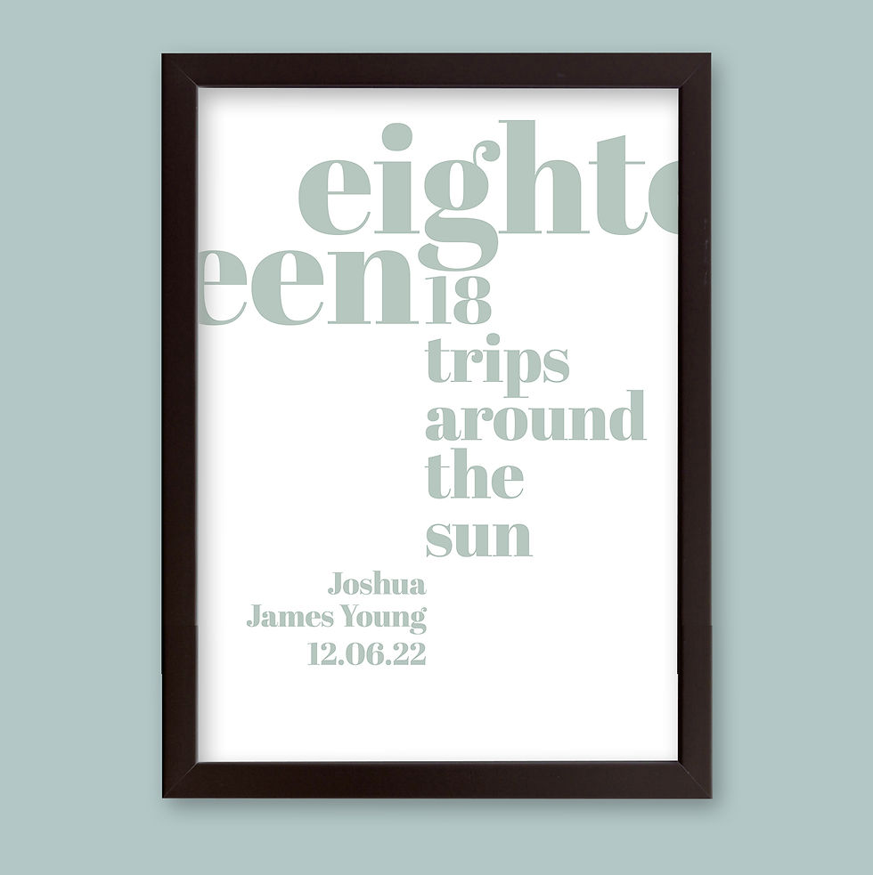 Thumbnail: Personalized word art in a sleek black modern picture frame, ideal as a thoughtful and unique gift