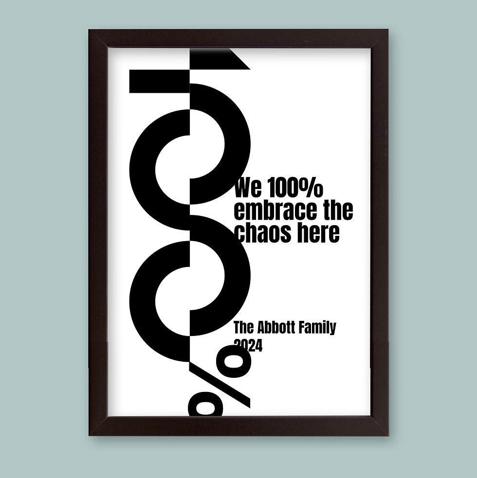 Thumbnail: Personalized word art in a sleek black modern picture frame, ideal as a thoughtful and unique gift