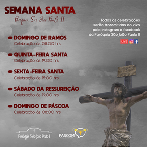 PROGRAMAÇÃO SEMANA SANTA