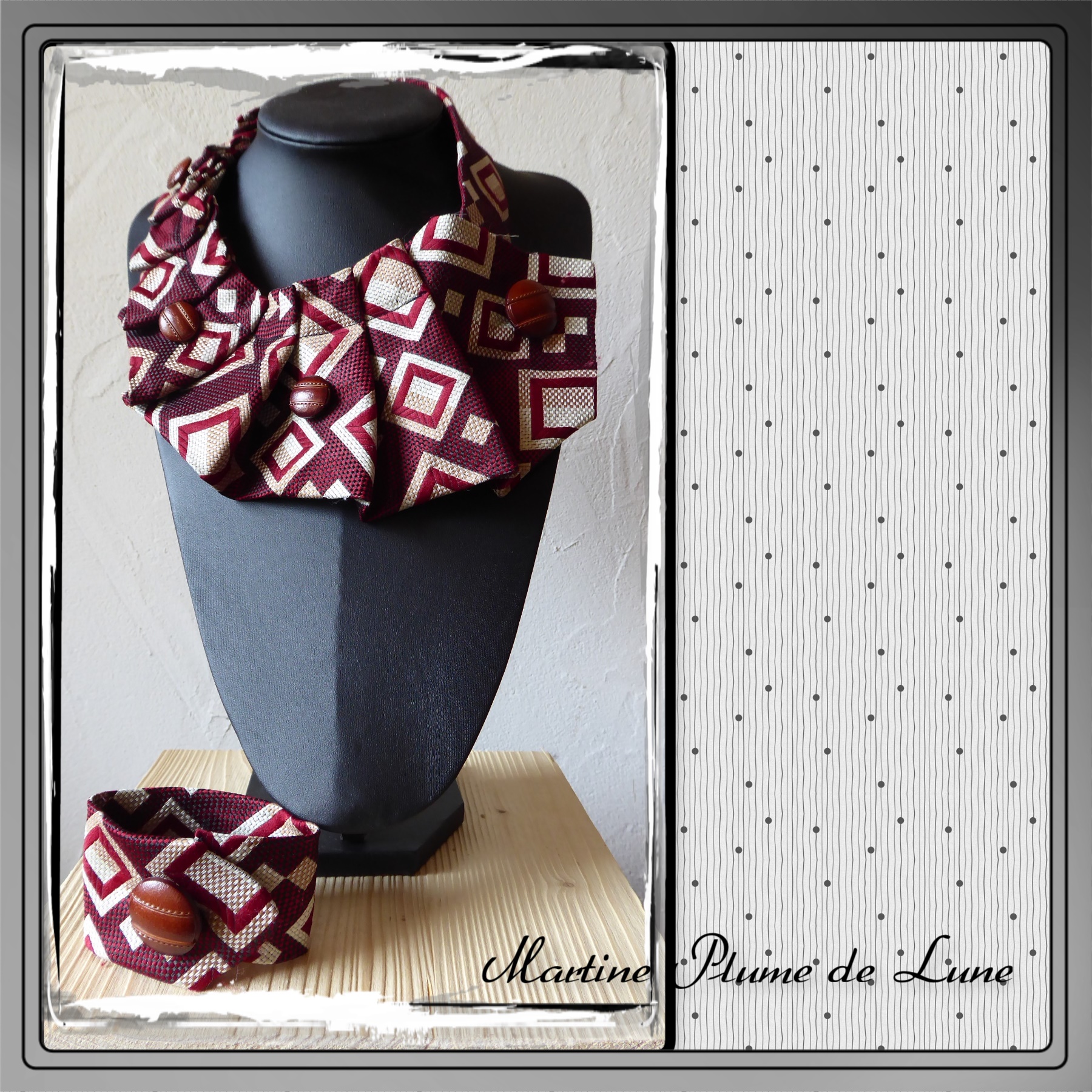 cravate vintage bordeau