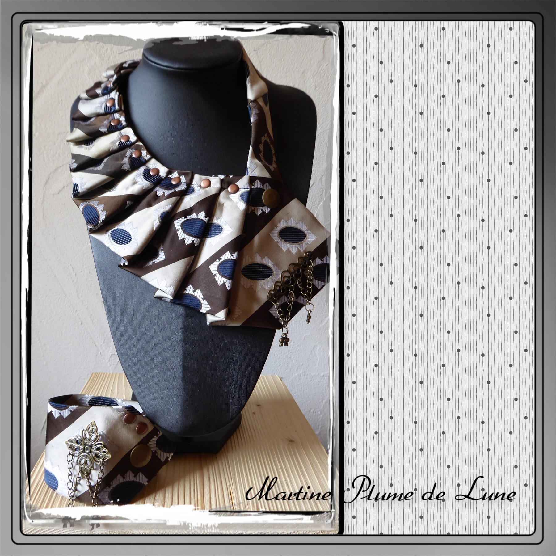 cravate vintage marron