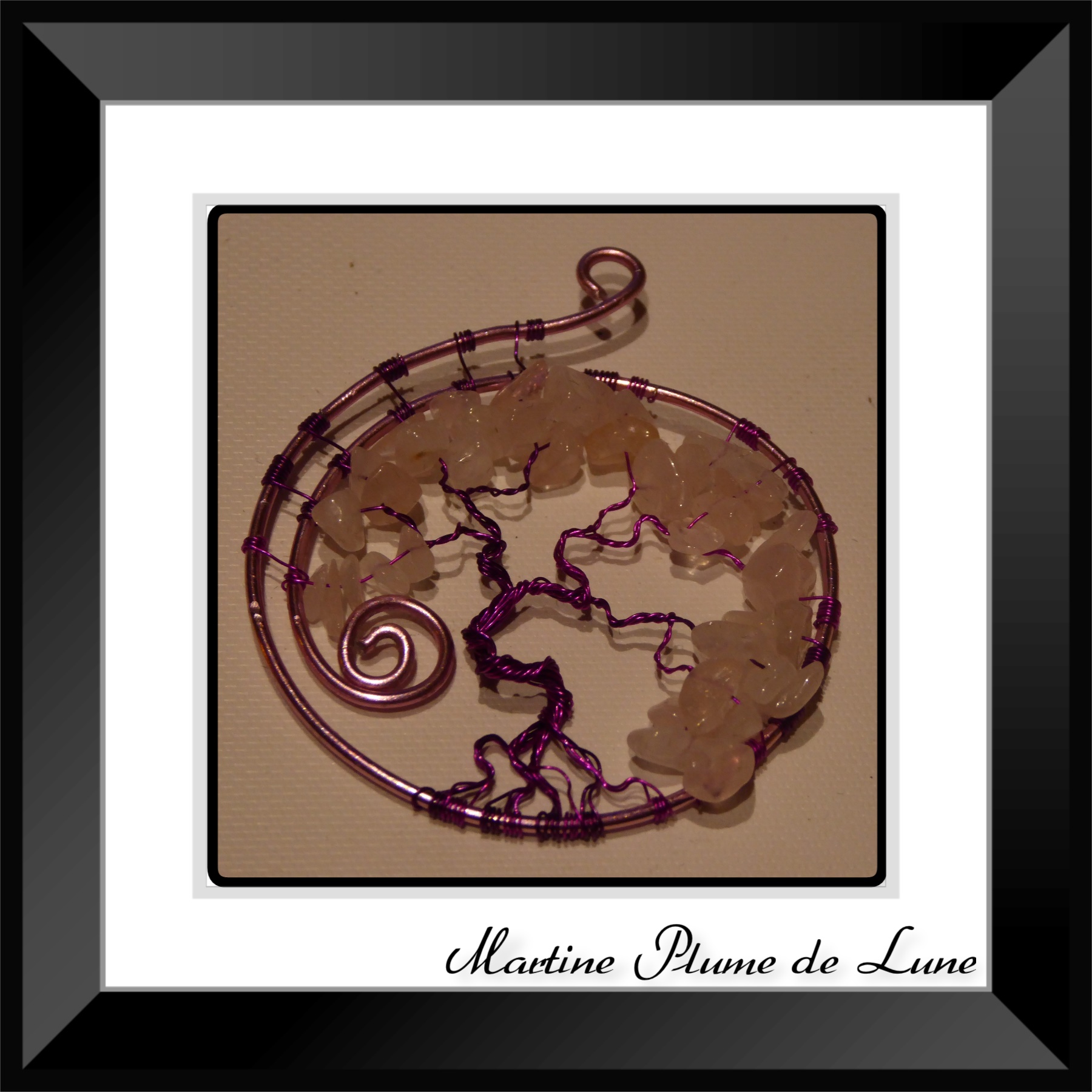 arbre de vie quartz rose