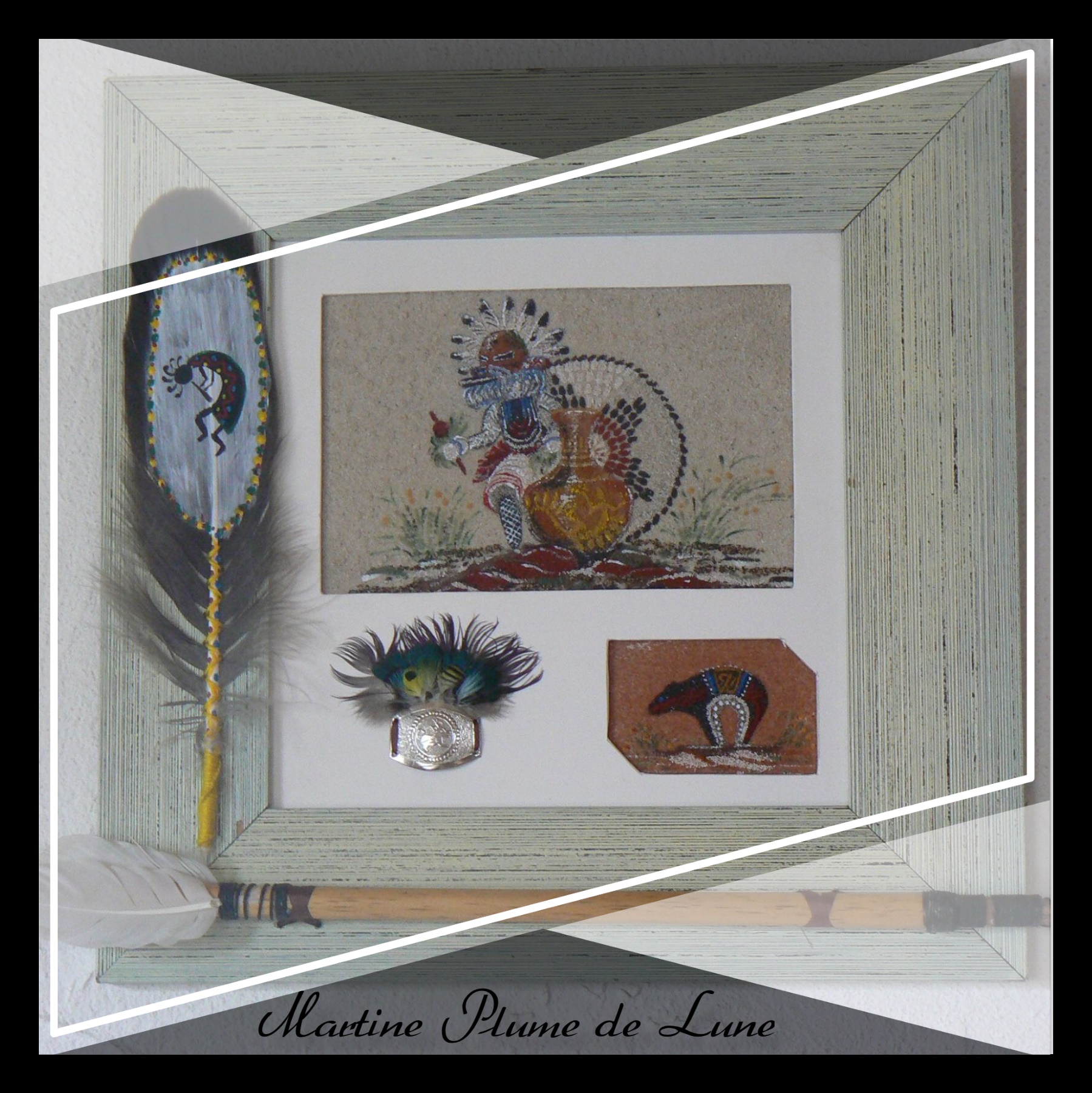 danseur et plume peinte