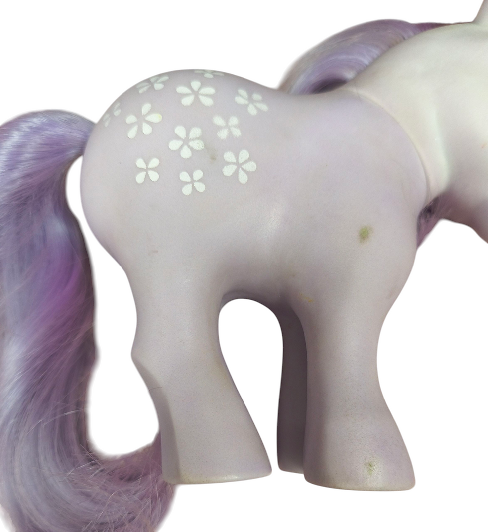 Thumbnail: 1982 Hasbro My Little Pony MLP G1 Earth Ponies Blossom Lavender White Flowers