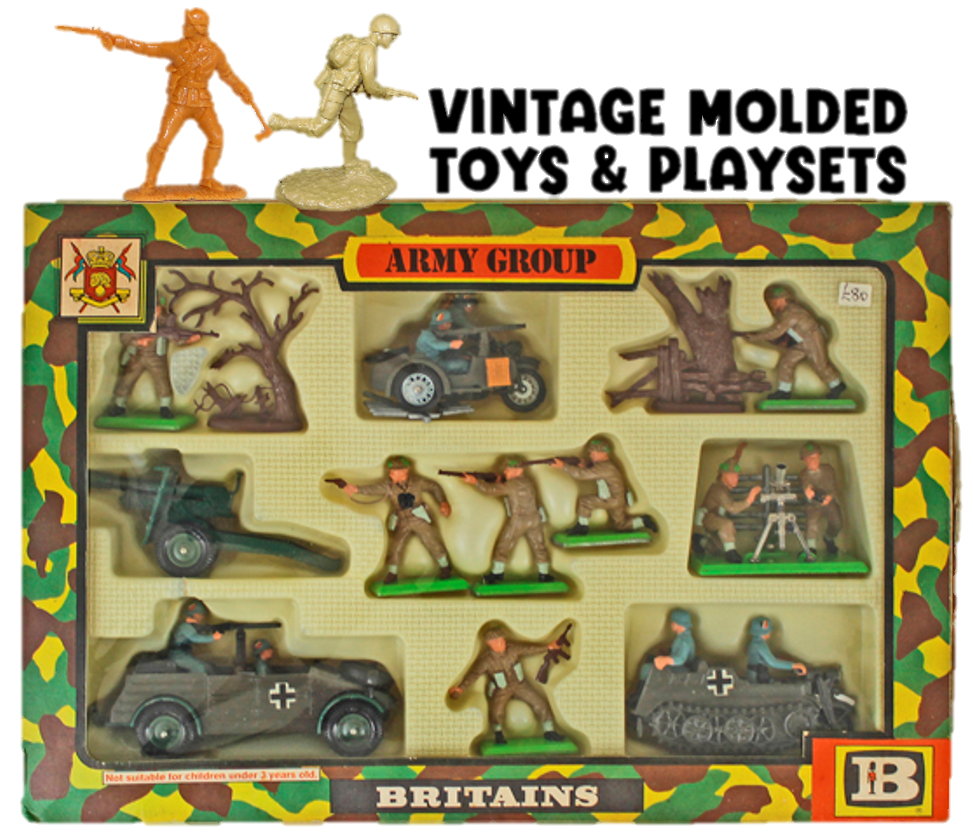 Vintage Molded Toys And Playsets
