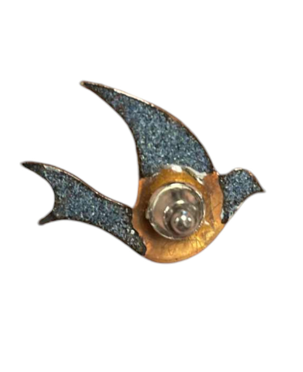 Thumbnail: Vintage Red Enameled Swallow or Cardinal Pin