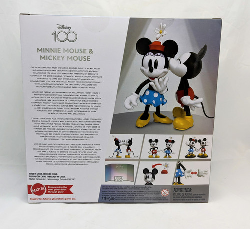 2022 Disney 100 Collectible Minnie Mouse & Mickey Mouse Figure Set
