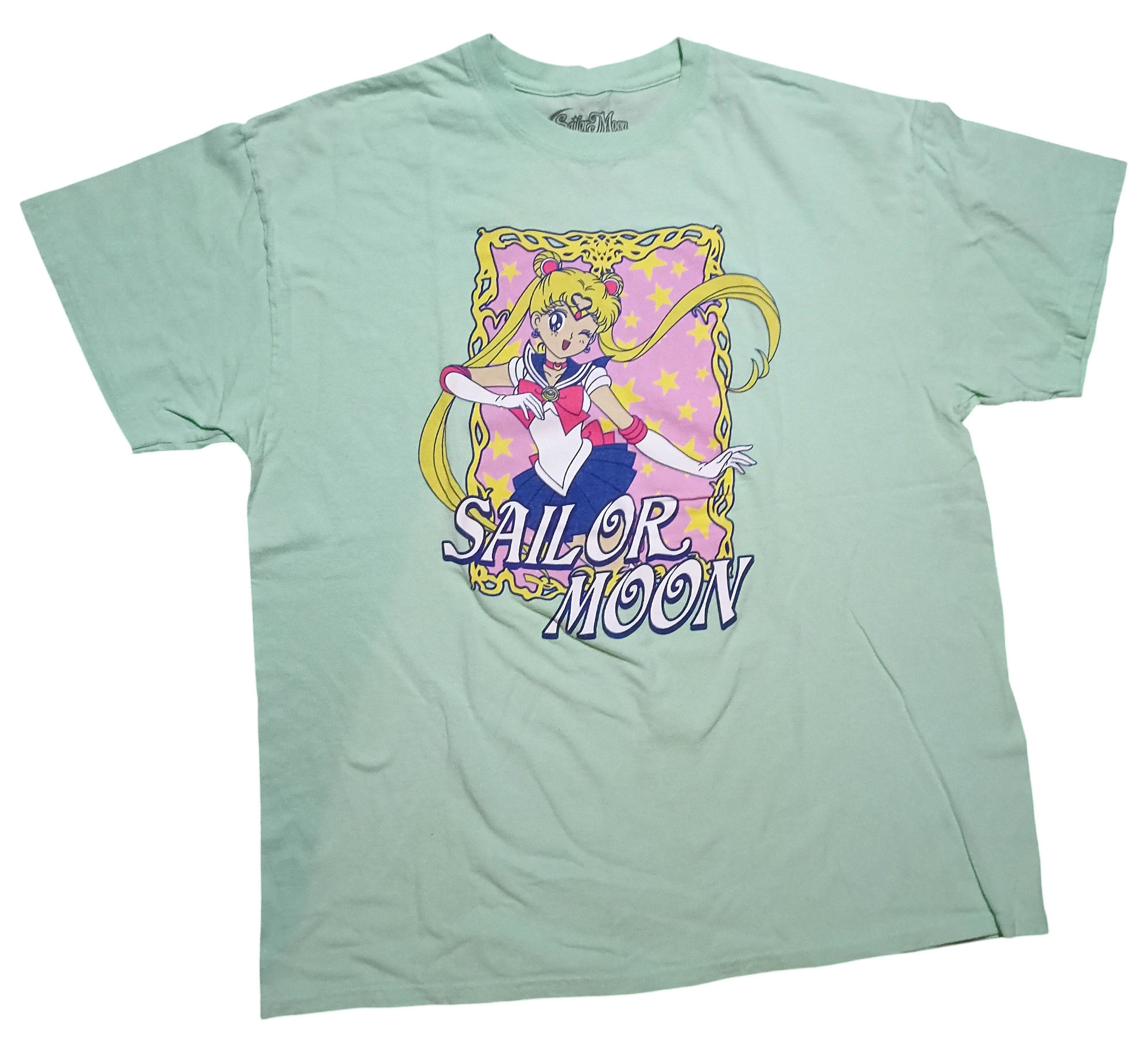 Toei Animation Sailor Moon Anime Green Graphic Shirt Size X-Large
