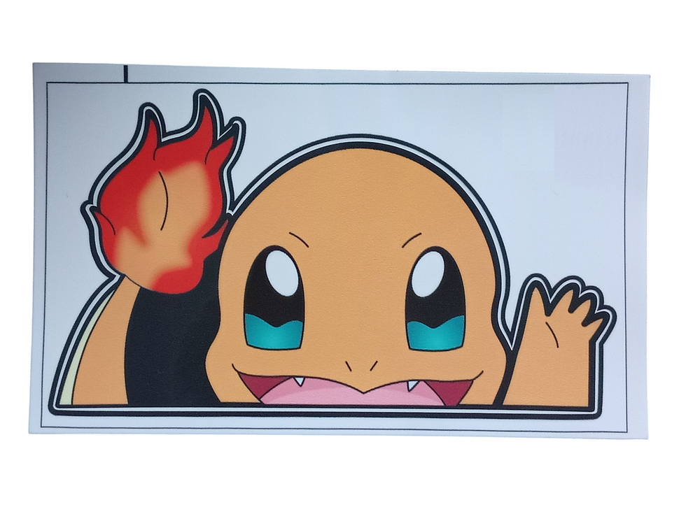 Pokemon Charmander Vinyl Peeker Window Sticker Car Window Decal
