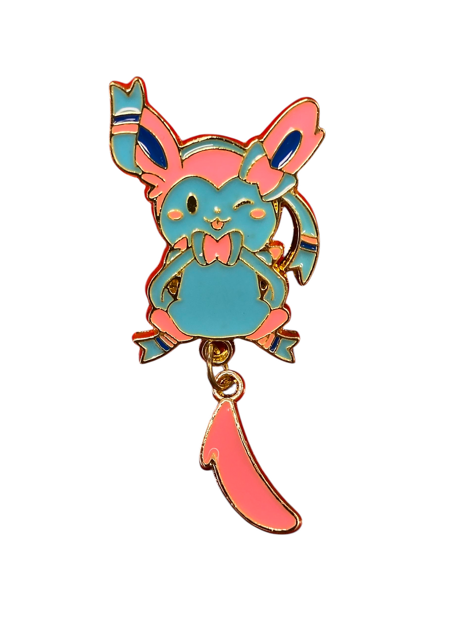 Nintendo Pokemon Cute Eevee Evolutions Sylveon Dangle Enamel Pin