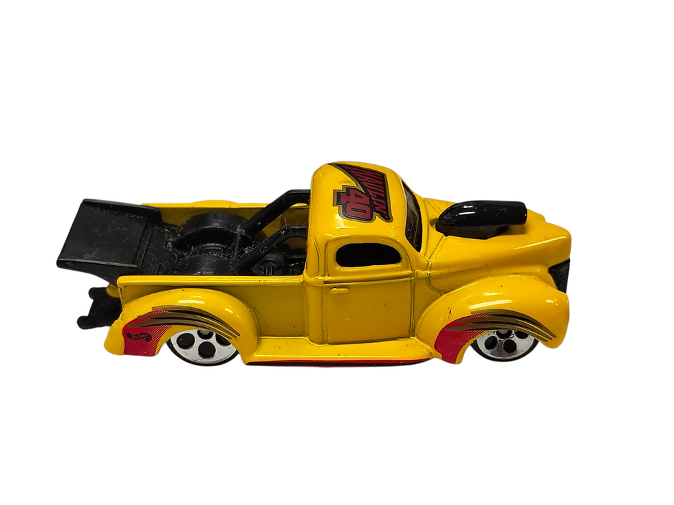 1998 Hot Wheels Mainline '40 Ford Pickup Yellow w/ Chrome Wheels #1069