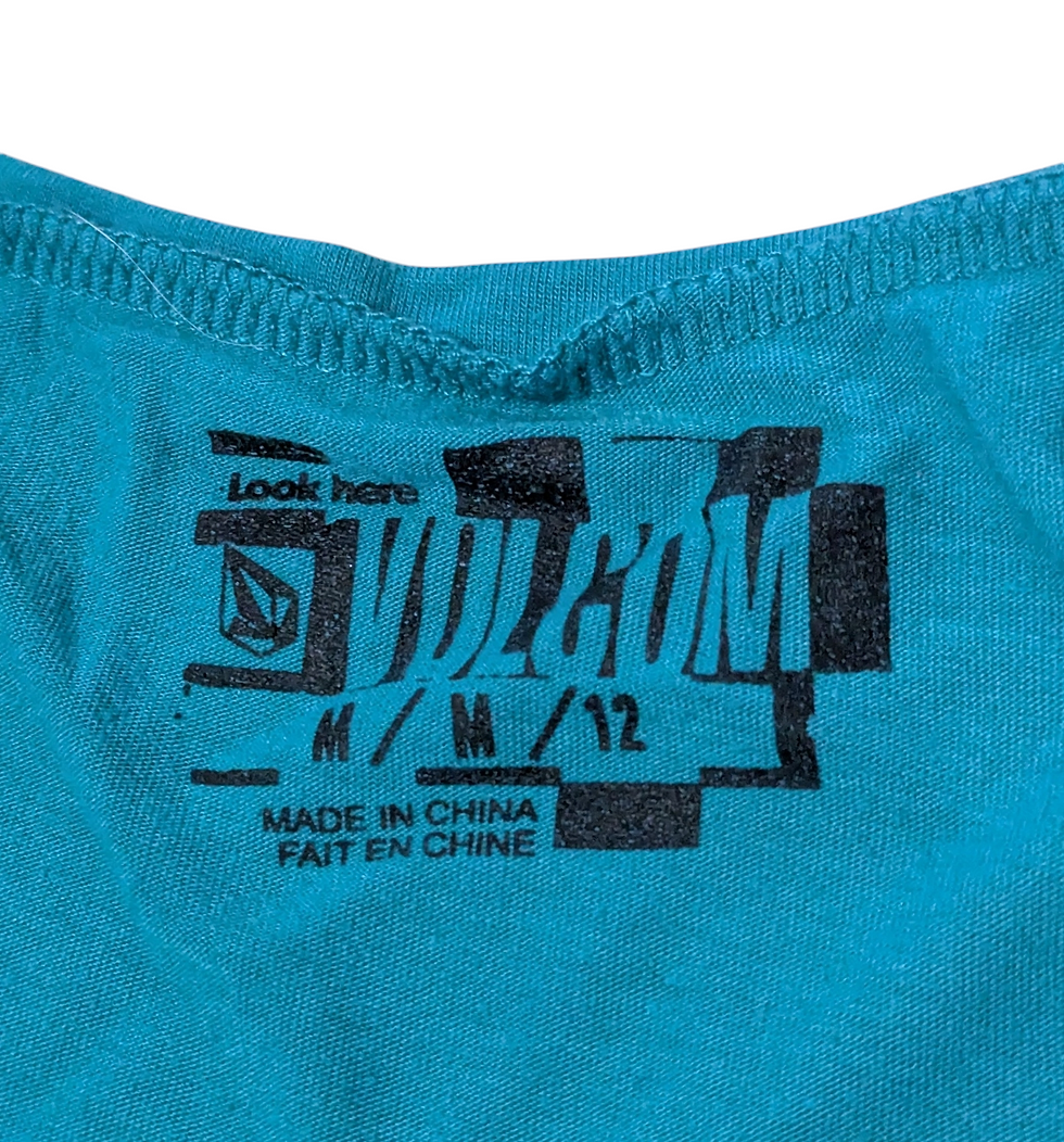 Thumbnail: Volcom Liberation Designed By Us French Womens Light Blue T-Shirt Medium