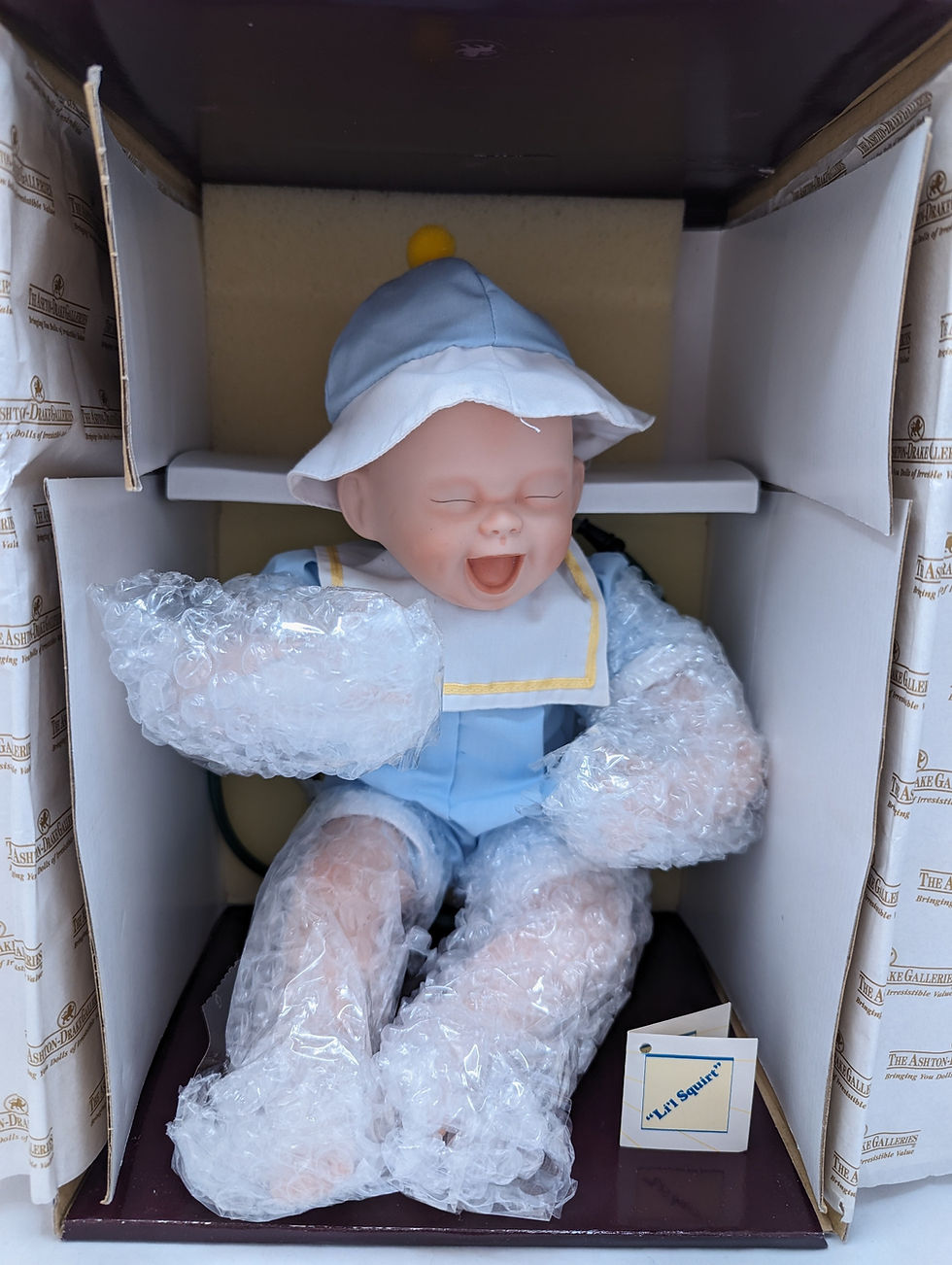 1993 Ashton Drake Galleries Li'l Squirt Porcelain Doll WIth COA & Hose