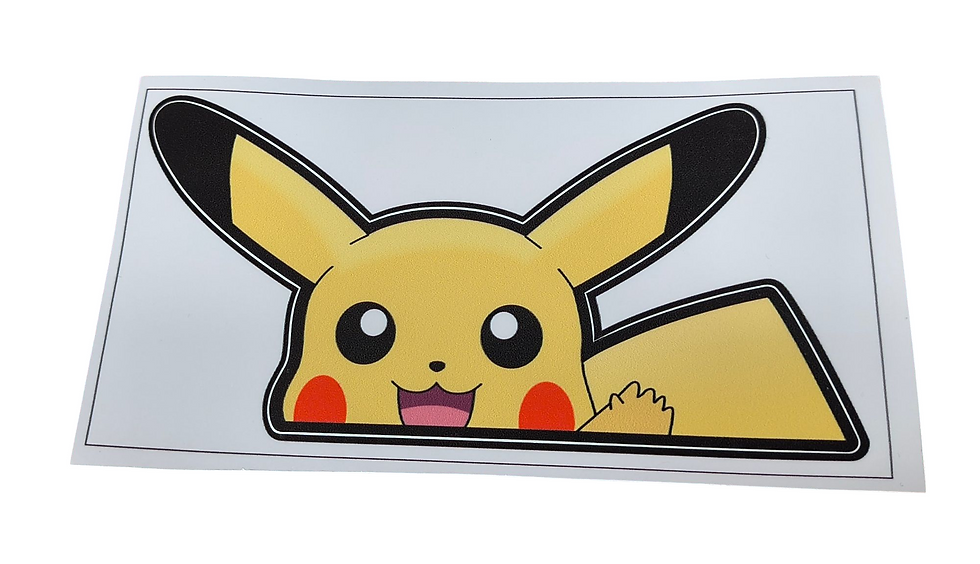 Pokemon Pikachu Vinyl Peeker Window Sticker Car Window Decal