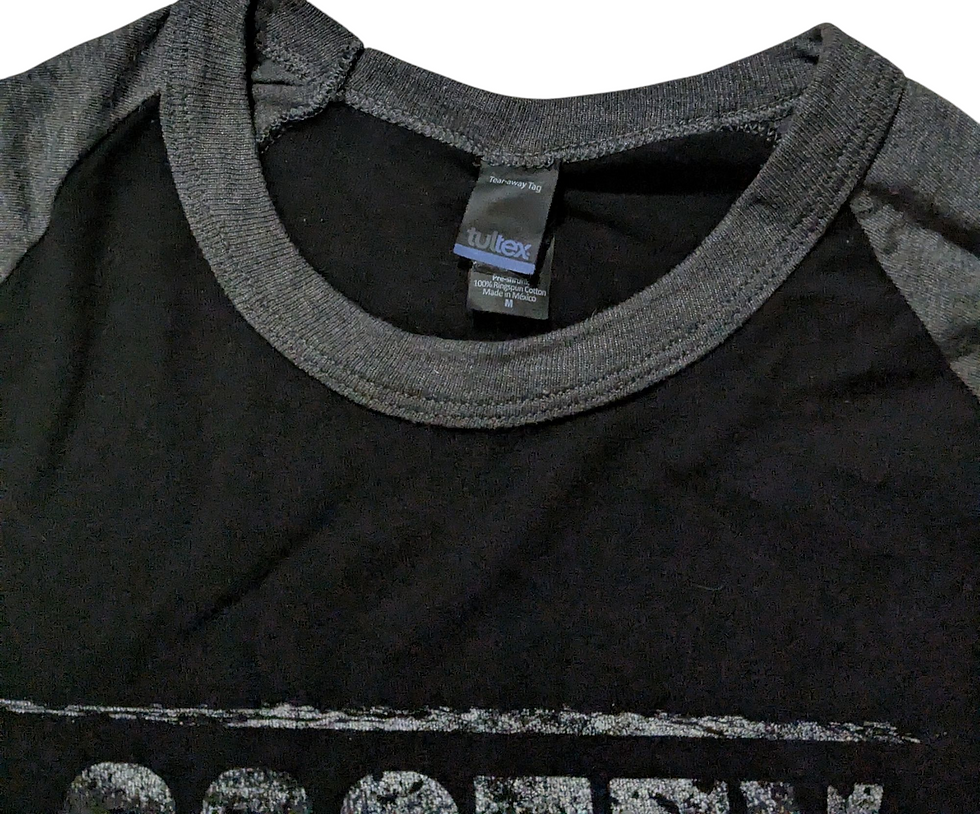 Thumbnail: Scotty McCreery Black Grey Concert Tour Raglan Graphic Tee 3/4 Sleeve Womens M