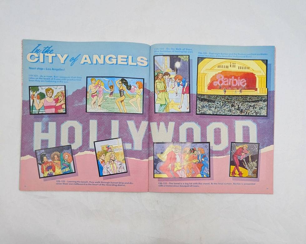 Thumbnail: 1986 Panini Mattel Barbie and The Rockers Sticker Album & Pop-Up Stage Complete