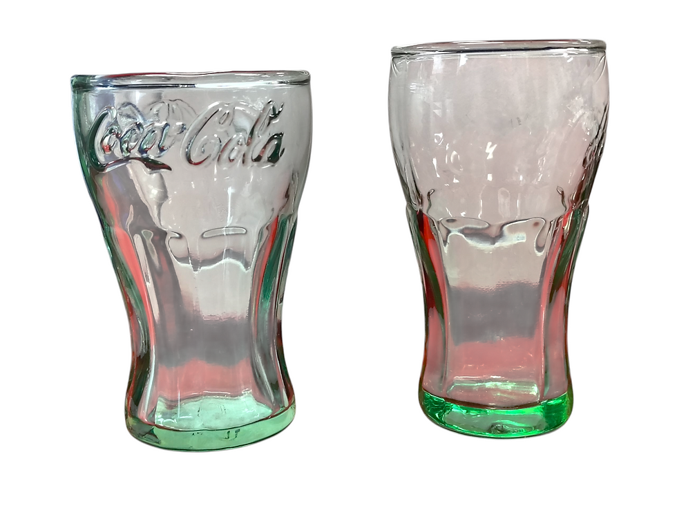 Thumbnail: Vintage Coca Cola Coke 2 Different Shot/Juice Glass Set