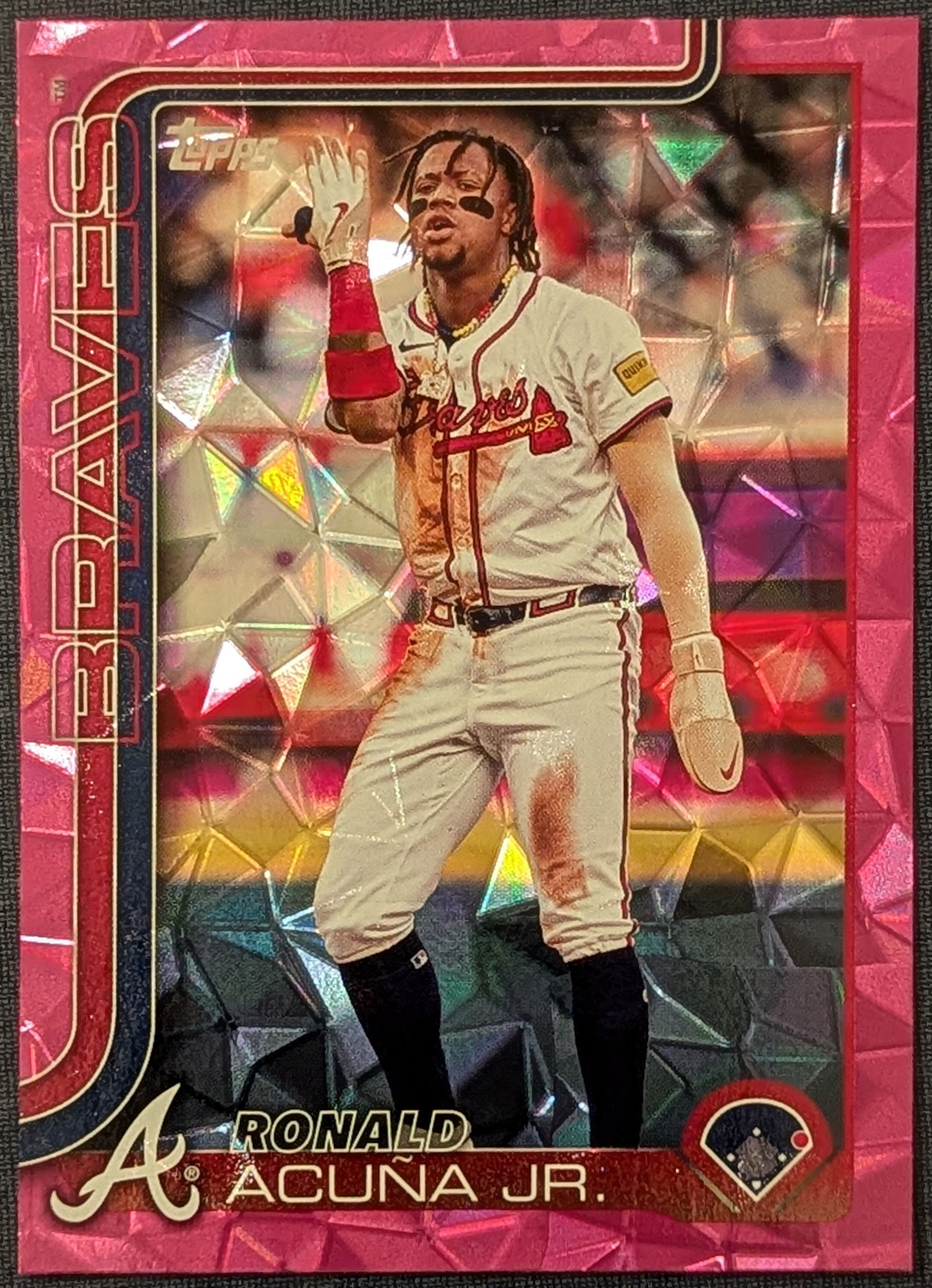 2025 Topps Series 1 Ronald Acuna Jr Braves #207 Pink Diamante Hanger Exclusive