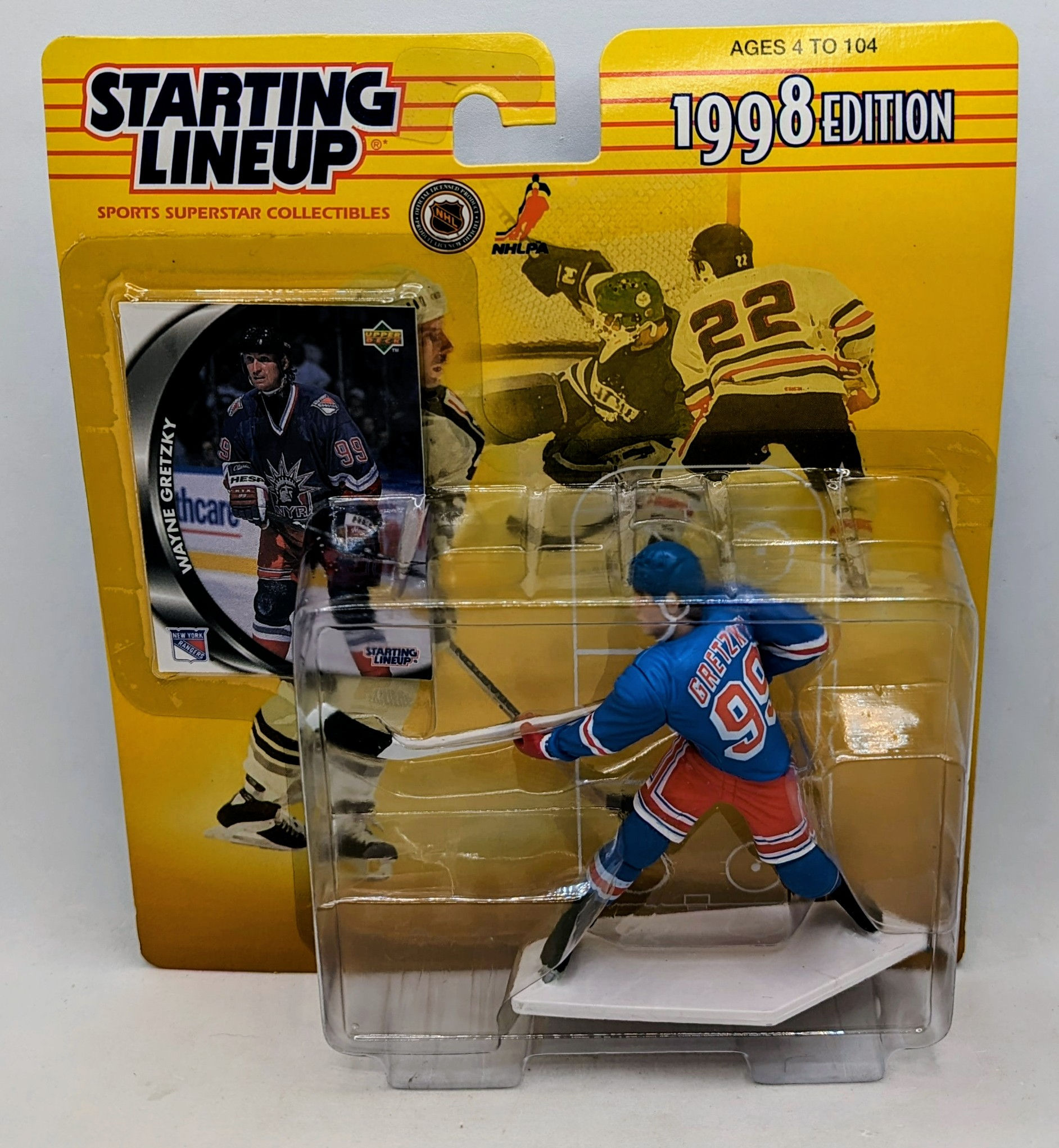 1998 Kenner Starting Lineup Wayne Gretzky New York Rangers Hockey Figure