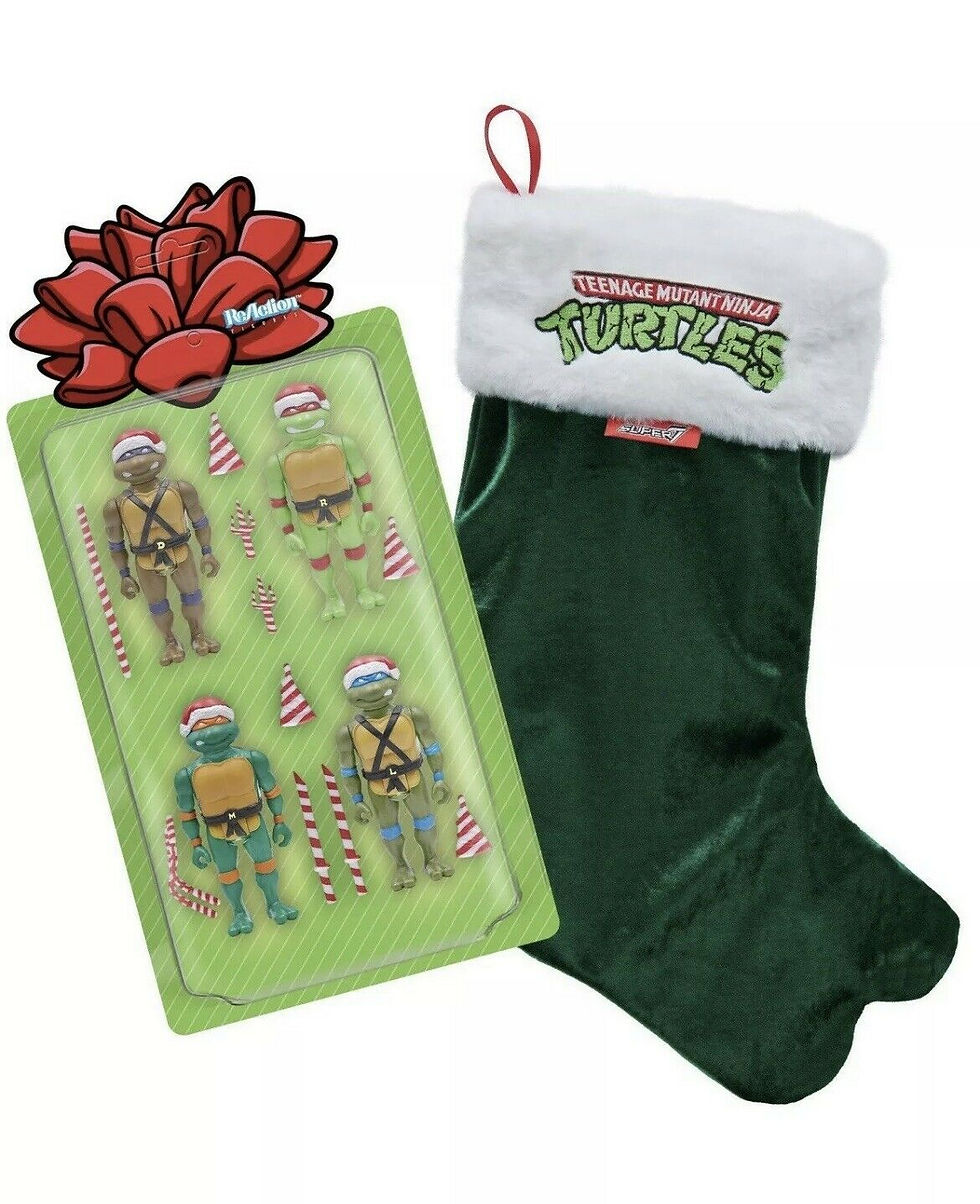 Thumbnail: Super7 ReAction Teenage Mutant Ninja Turtles Figures Holiday Bundle Stocking