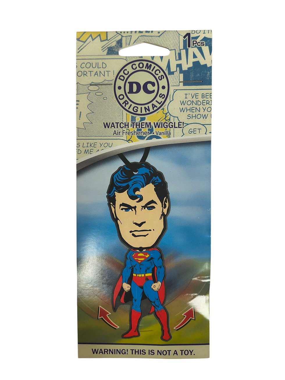 DC Comics Originals Superman Wiggle Hanging Air Freshener Vanilla Scent
