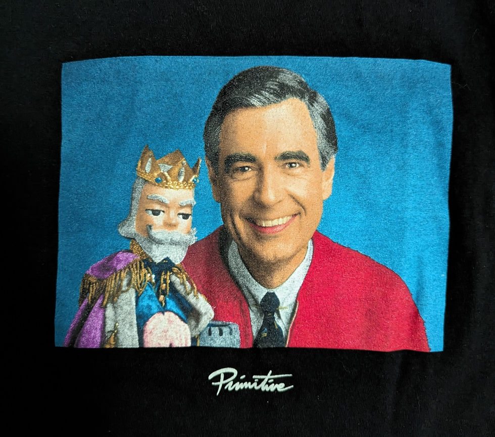 Thumbnail: Primitive Skateboarding Mister Rogers' Neighborhood Black Graphic T-Shirt - S