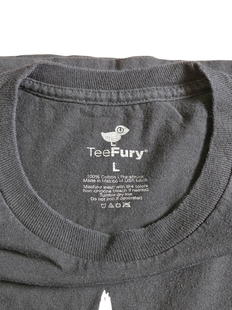 Thumbnail: Teefury Godzilla Japanese Kanji Red Silhouette Black T-Shirt Size Large