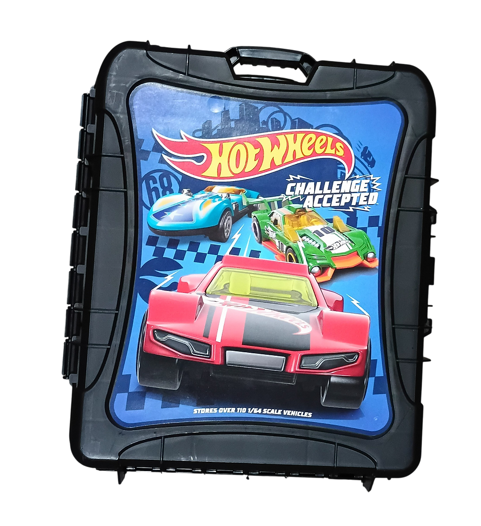 2019 Mattel Hot Wheels Challenge Accepted 110 Car Rolling Luggage Style Case