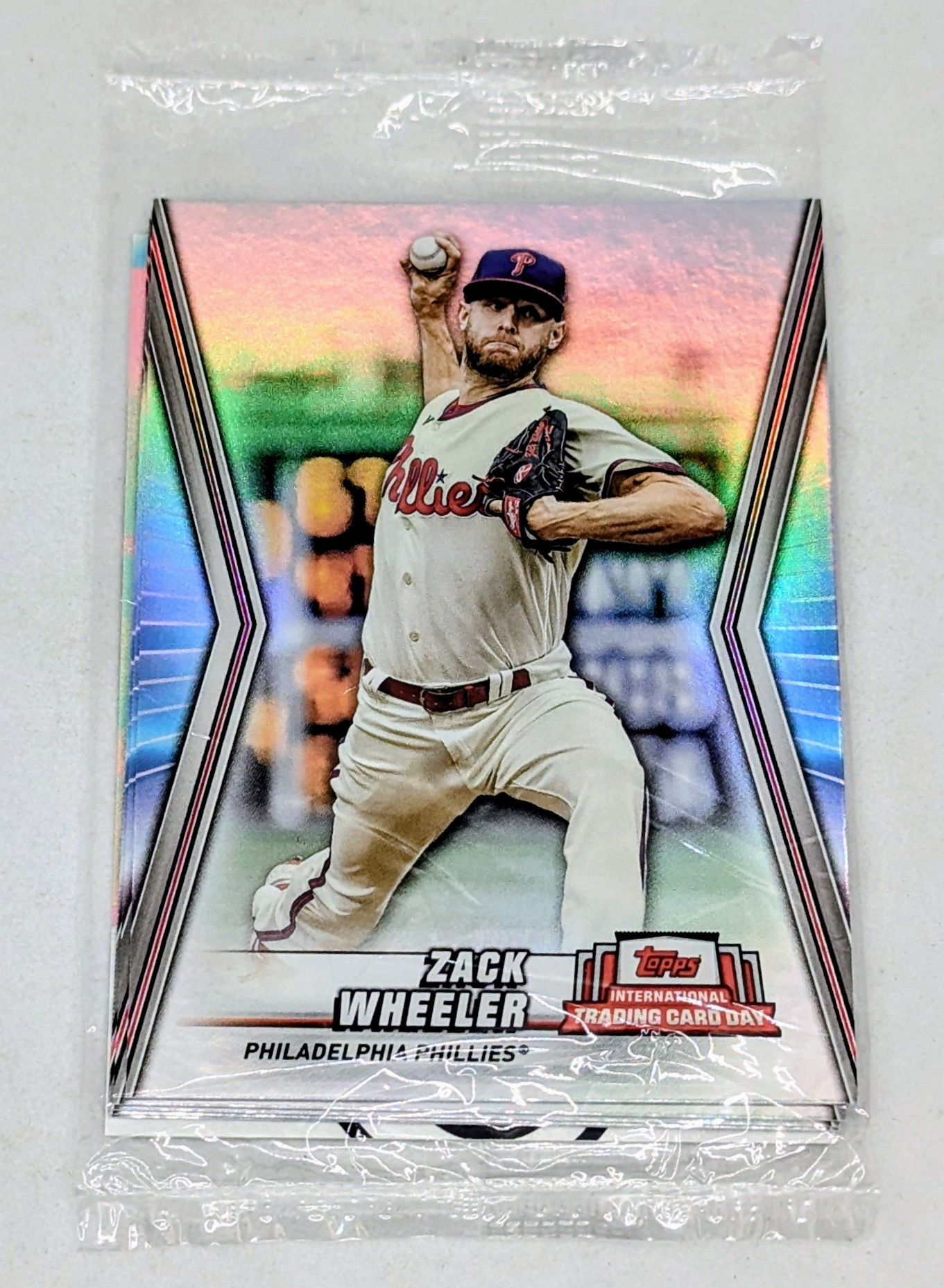 2023 Topps International Trading Card Day Phillies 5 Card Pack - Zack Wheeler