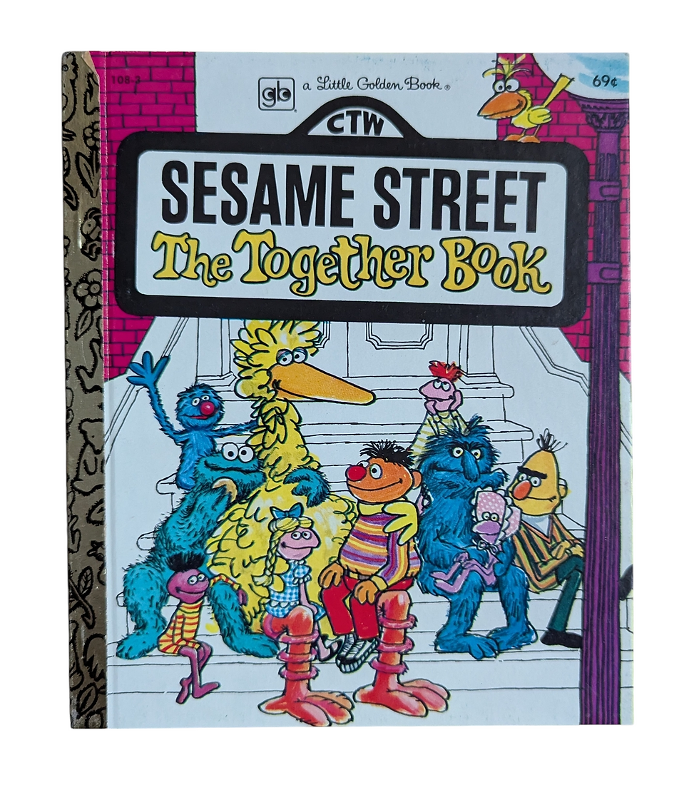 1971 A Little Golden Book Sesame Street The Together Book - HC