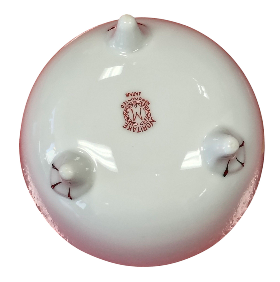Thumbnail: Vintage Scenic Noritake Morimura Footed Bowl, Circular Plate And Ladle/Spoon