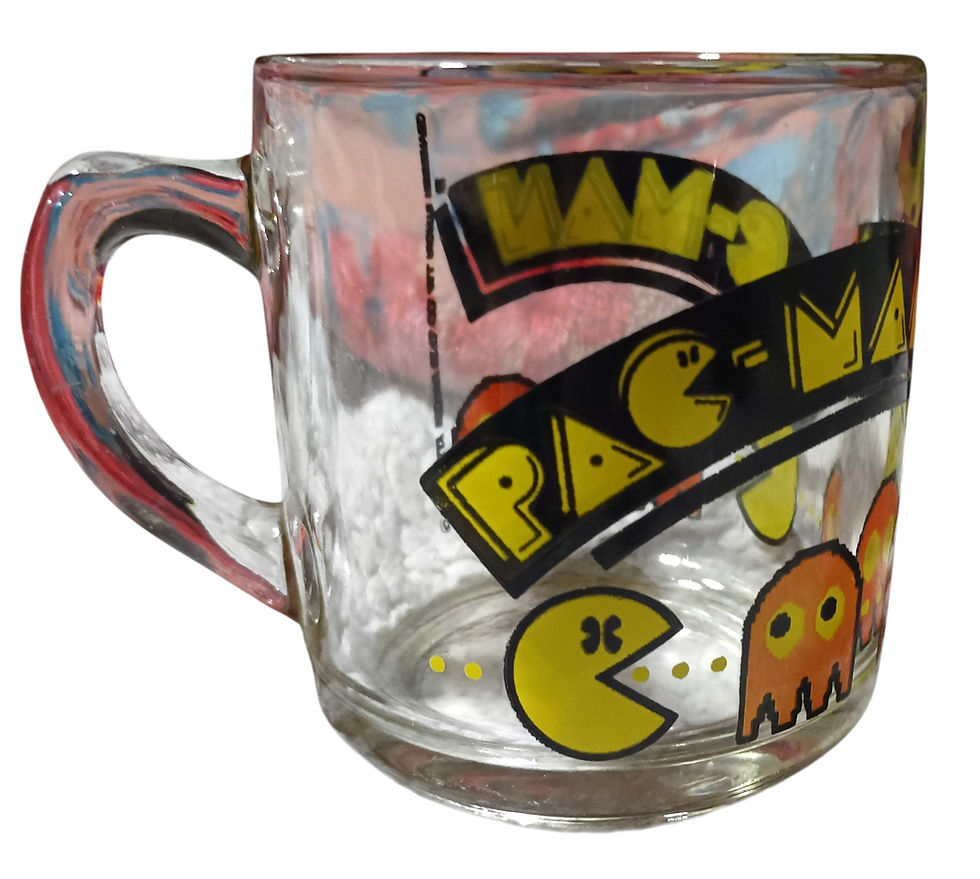 1982 Libbey Bally Midway Mfg Pac Man Glass Coffee Mug