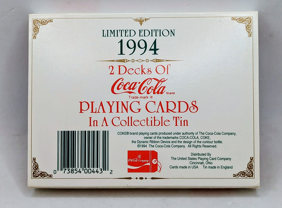 Thumbnail: 1994 Coca-Cola Limited Edition Santa Clause Playing Cards In Collectible Tin