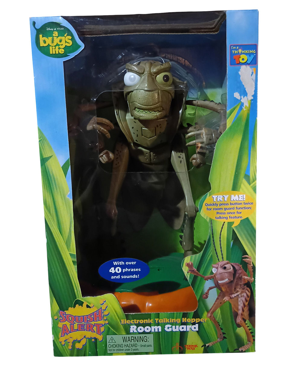 1998 Thinkway Toys Disney Pixar A Bugs Life Electronic Talking Hopper Room Guard
