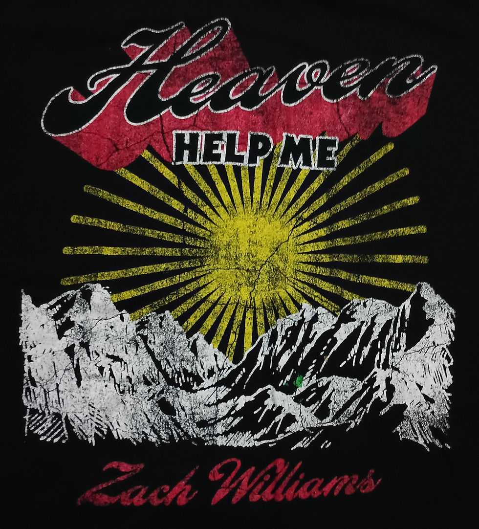 Thumbnail: Canvas Zach Williams Heaven Help Me Christian Concert T-Shirt Size S