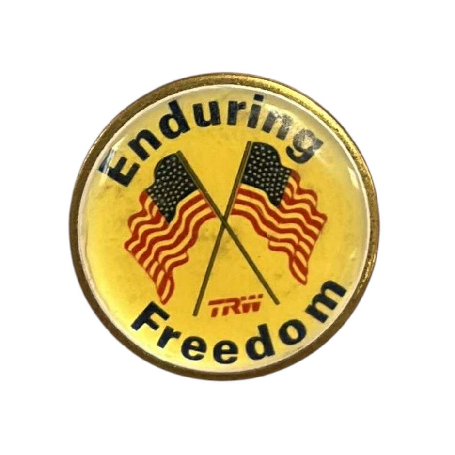 TRW Systems Operation Enduring Freedom Enamel Lapel Pin