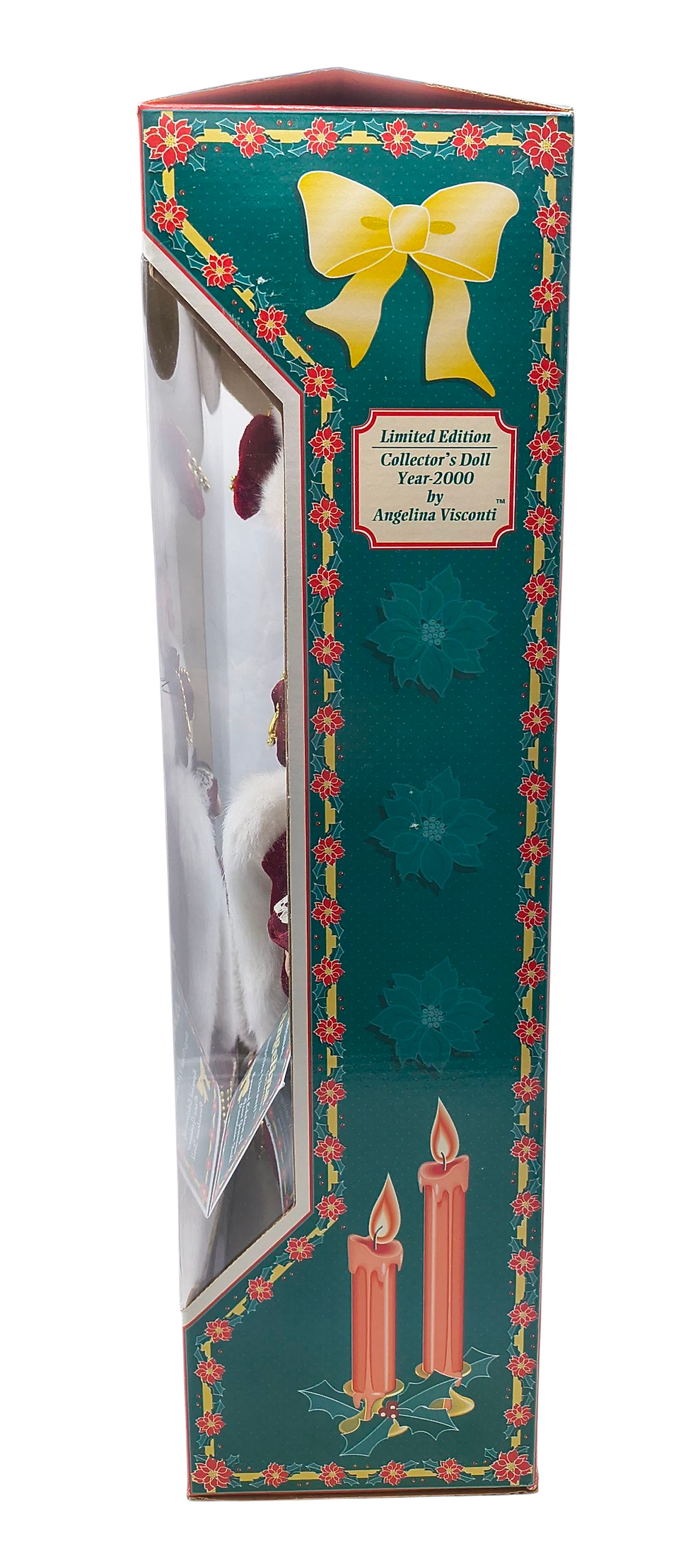 Thumbnail: 2000 Angelina Visconti Angelina Collection Holiday Red Velvet 16" Porcelain Doll